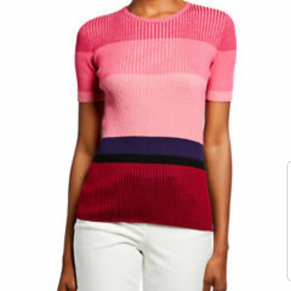 Akris Punto Pink and Purple Striped Top - Picture 3 of 11